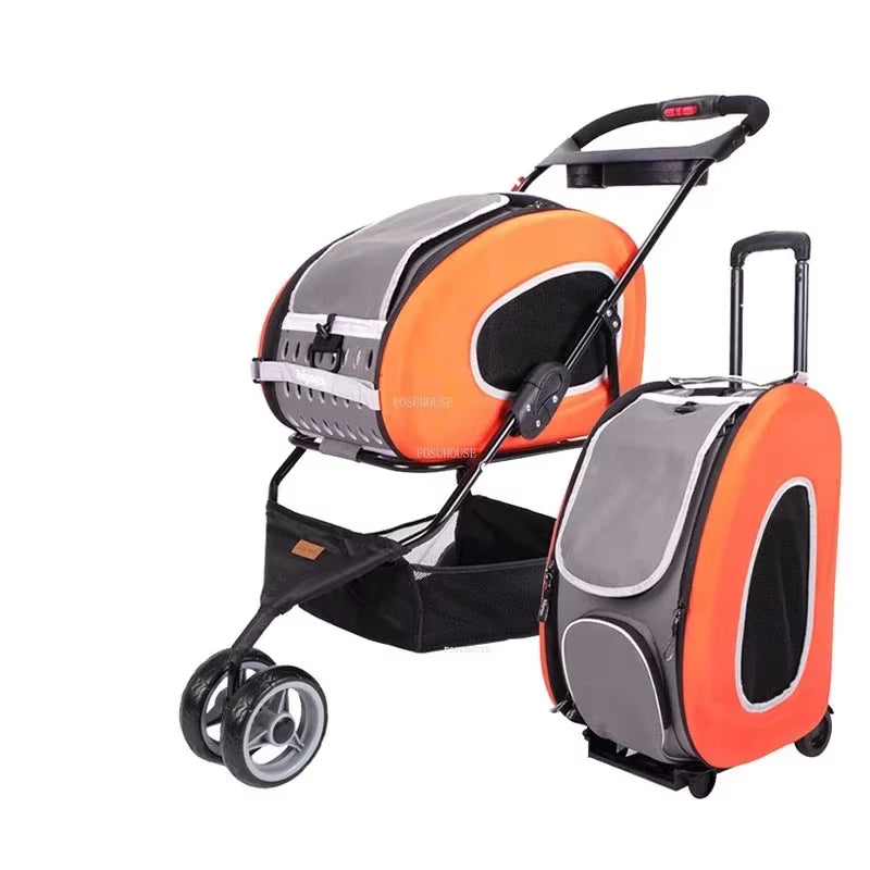 PawPorta 4-in-1 Foldable Pet Stroller – The Stylish Ride for Pets on the Go