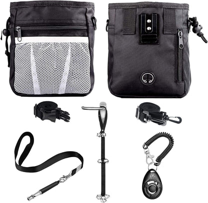 4-in-1 Dog Training Kit – Treat Pouch, Clicker, Whistle & Doorbells