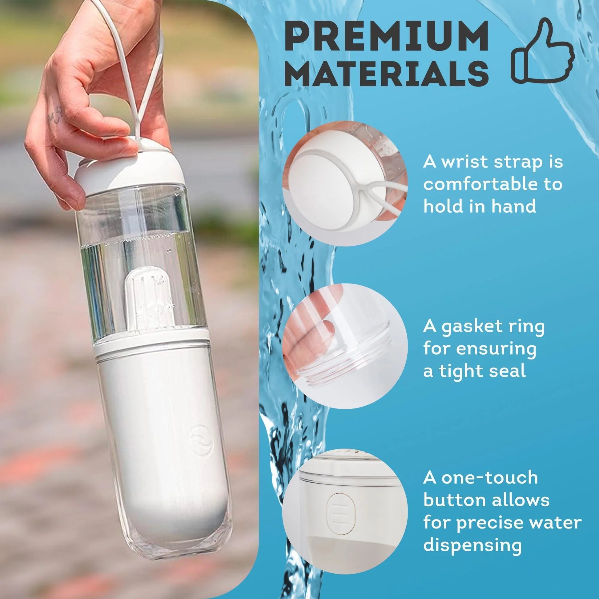 Portable Dog Water Bottle – Leakproof Travel Water Dispenser (12oz)