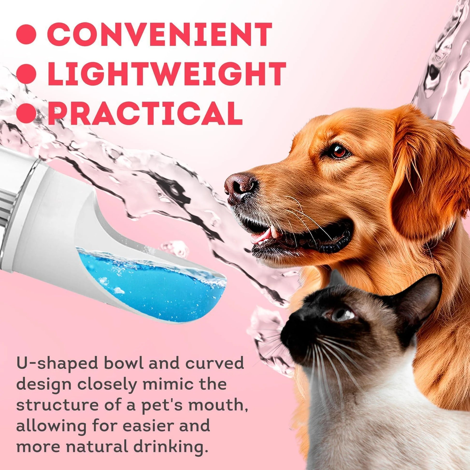 Portable Dog Water Bottle – Leakproof Travel Water Dispenser (12oz)