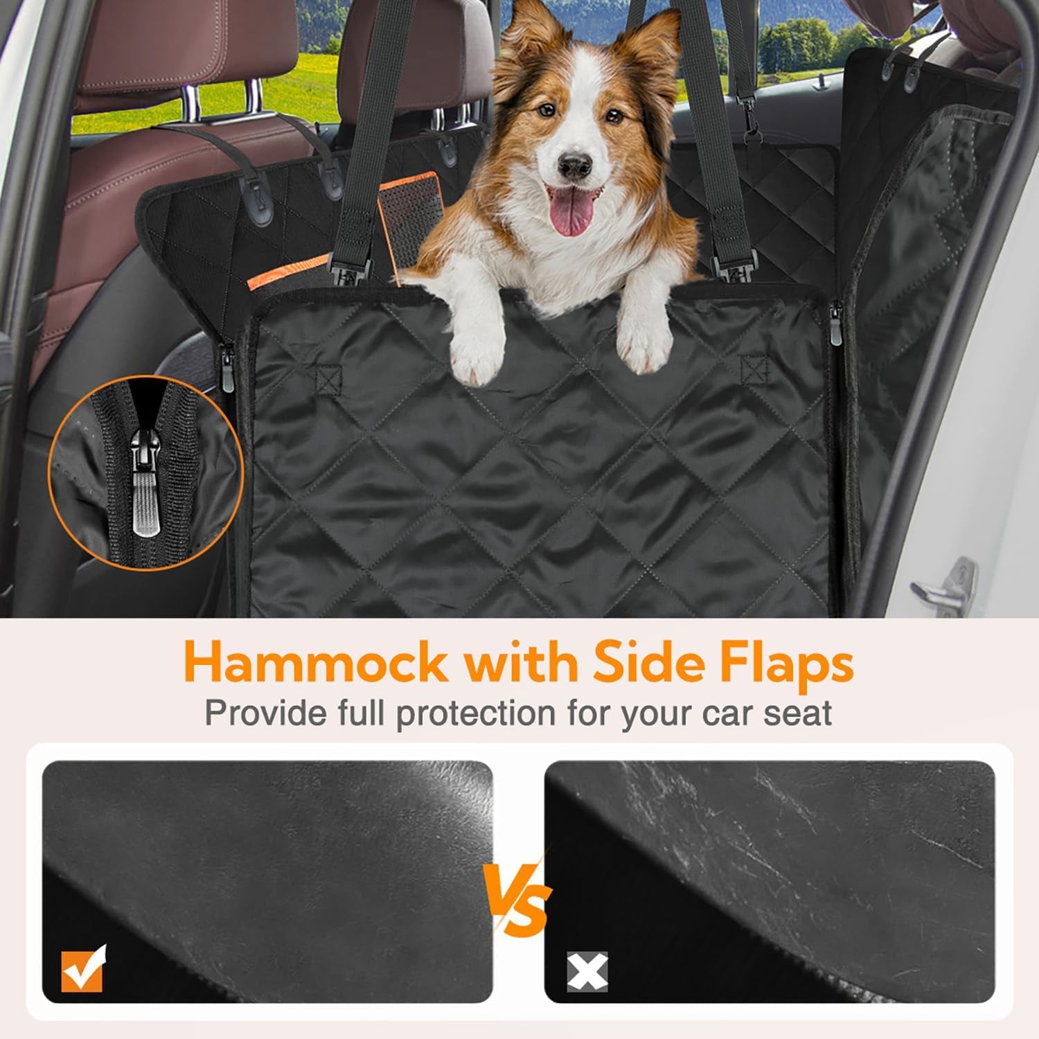 Waterproof Dog Car Seat Cover Hammock – Heavy Duty Back Seat Protector for Cars & SUVs