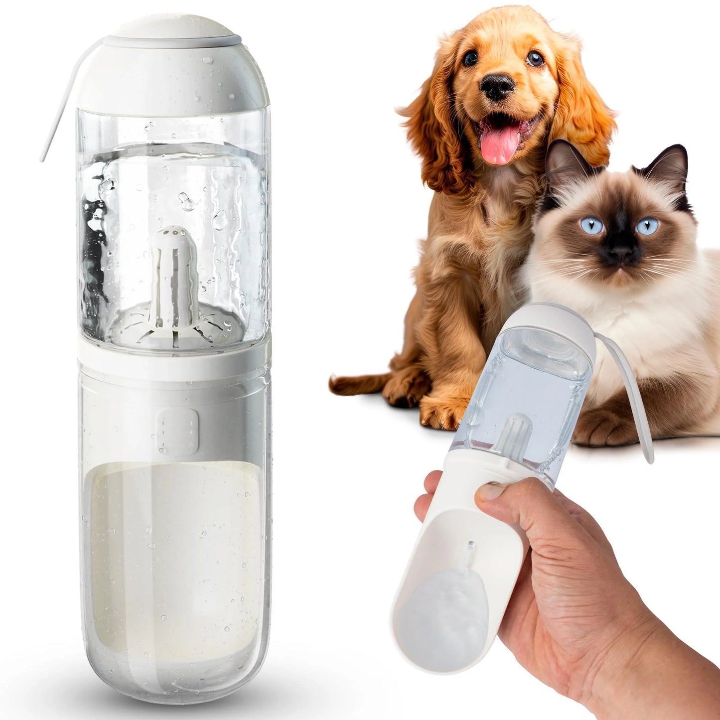 Portable Dog Water Bottle – Leakproof Travel Water Dispenser (12oz)