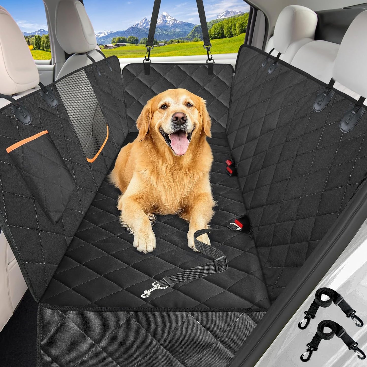 Waterproof Dog Car Seat Cover Hammock – Heavy Duty Back Seat Protector for Cars & SUVs
