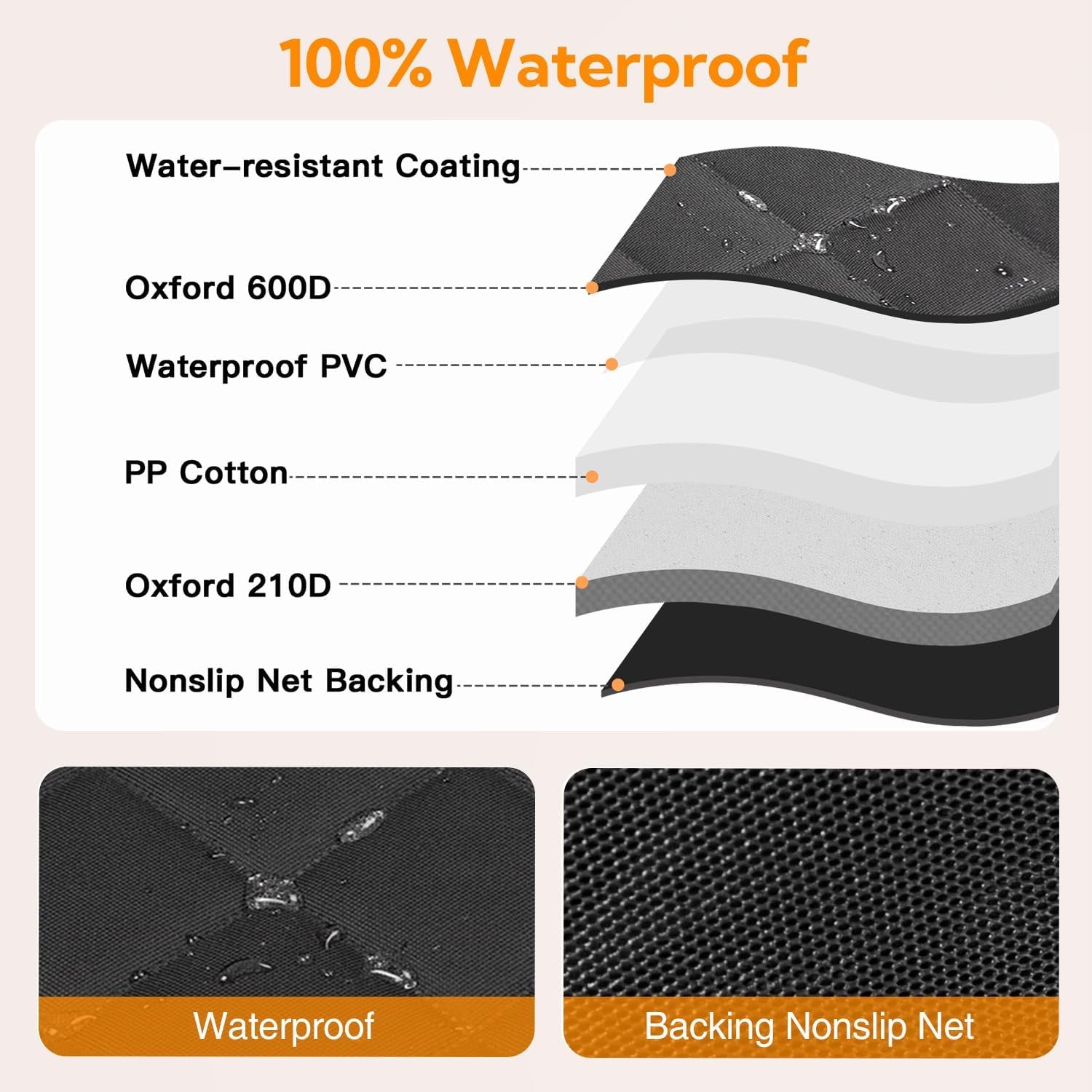 Waterproof Dog Car Seat Cover Hammock – Heavy Duty Back Seat Protector for Cars & SUVs
