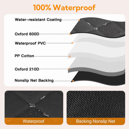 Waterproof Dog Car Seat Cover Hammock – Heavy Duty Back Seat Protector for Cars & SUVs